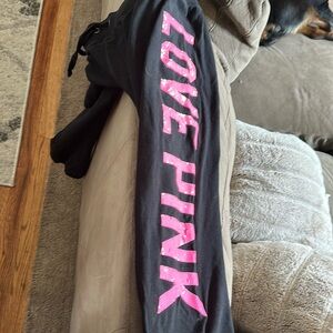 Pink and black sweats